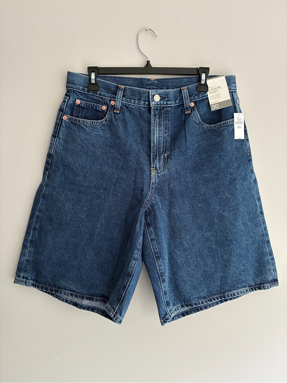 GAP Mid Rinse High Rise Longline Shorts Size 10/30